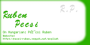 ruben pecsi business card